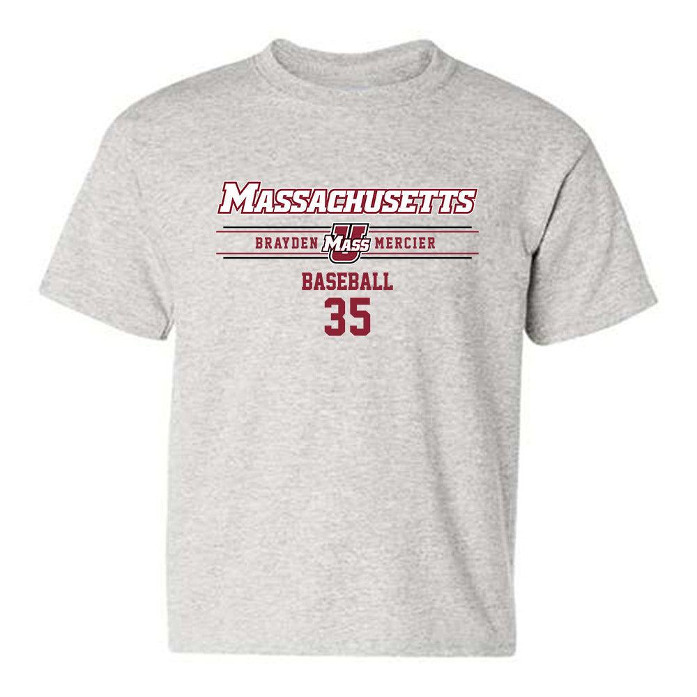 UMass - NCAA Baseball : Brayden Mercier - Classic Fashion Shersey Youth T-Shirt-0