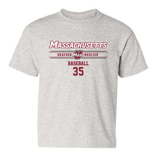 UMass - NCAA Baseball : Brayden Mercier - Classic Fashion Shersey Youth T-Shirt-0