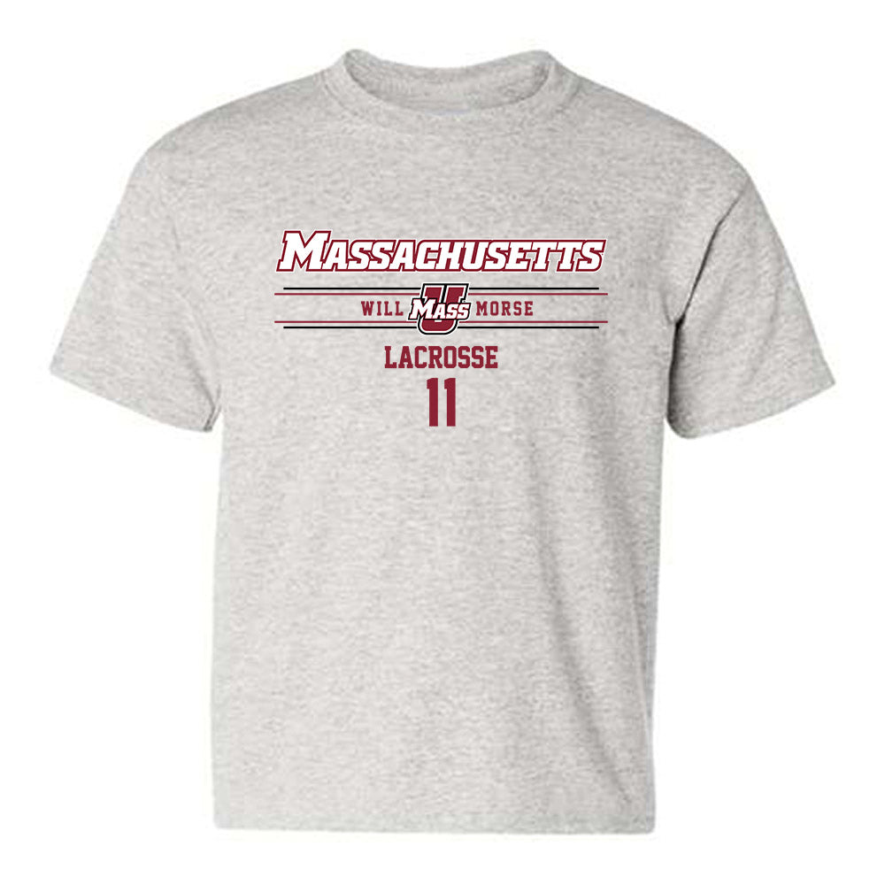 UMass - NCAA Men's Lacrosse : Will Morse - Classic Fashion Shersey Youth T-Shirt-0