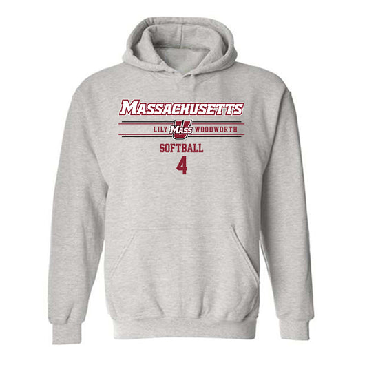 UMass - NCAA Softball : Lily Woodworth - Classic Fashion Shersey Hooded Sweatshirt-0