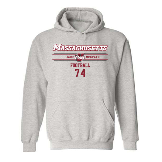 UMass - NCAA Football : Jake McGrath - Classic Fashion Shersey Hooded Sweatshirt-0
