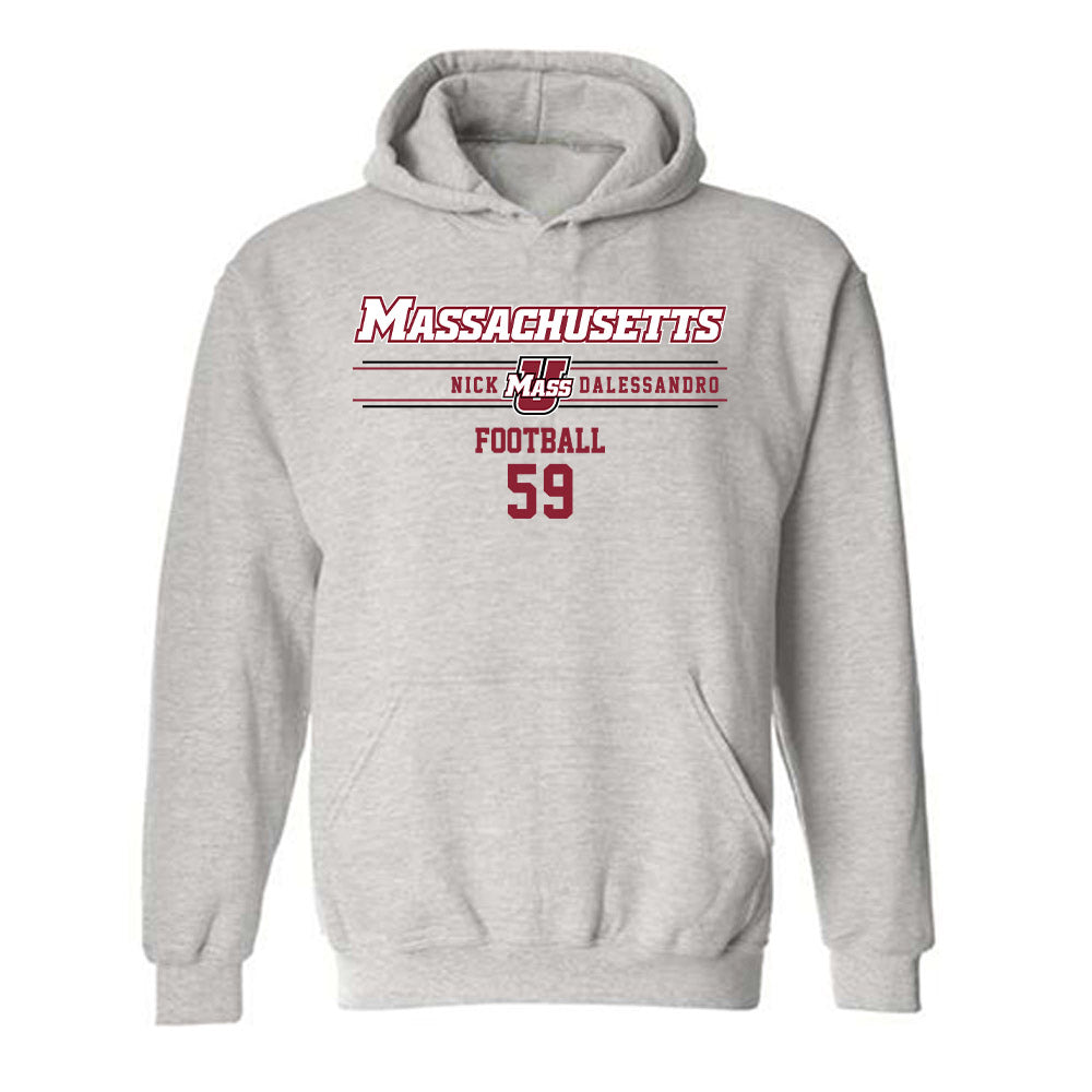 UMass - NCAA Football : Nick Dalessandro - Classic Fashion Shersey Hooded Sweatshirt-0