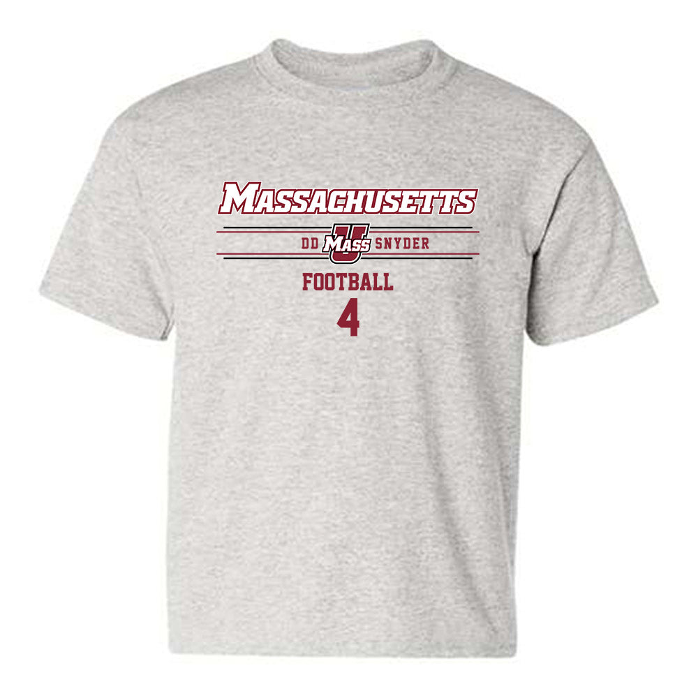 UMass - NCAA Football : DD Snyder - Classic Fashion Shersey Youth T-Shirt-0
