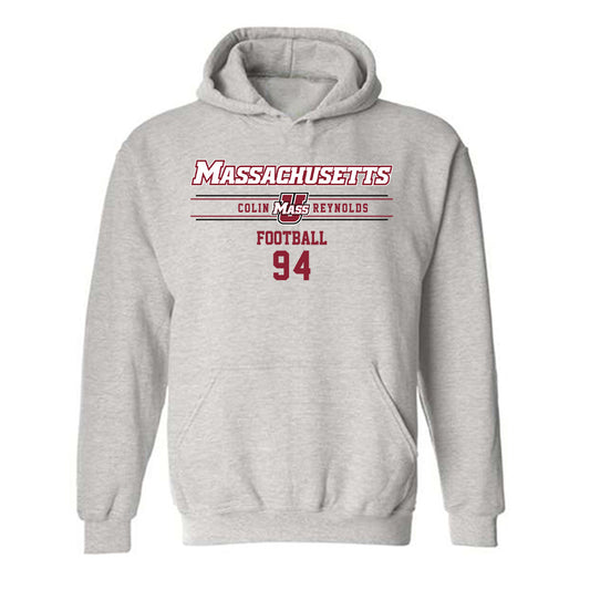 UMass - NCAA Football : Colin Reynolds - Classic Fashion Shersey Hooded Sweatshirt-0