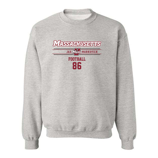 UMass - NCAA Football : Jax Markovich - Classic Fashion Shersey Crewneck Sweatshirt-0