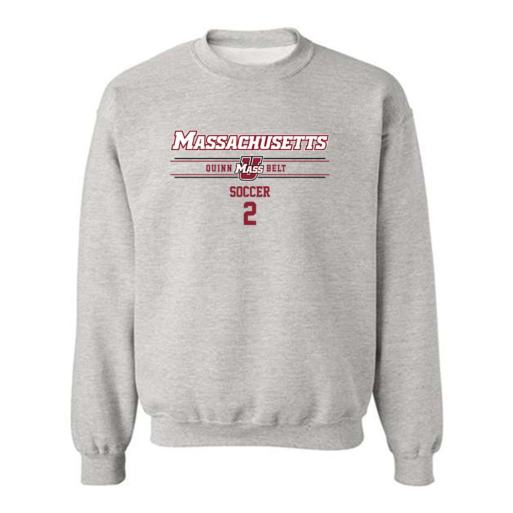 UMass - NCAA Men's Soccer : Quinn Belt - Classic Fashion Shersey Crewneck Sweatshirt-0