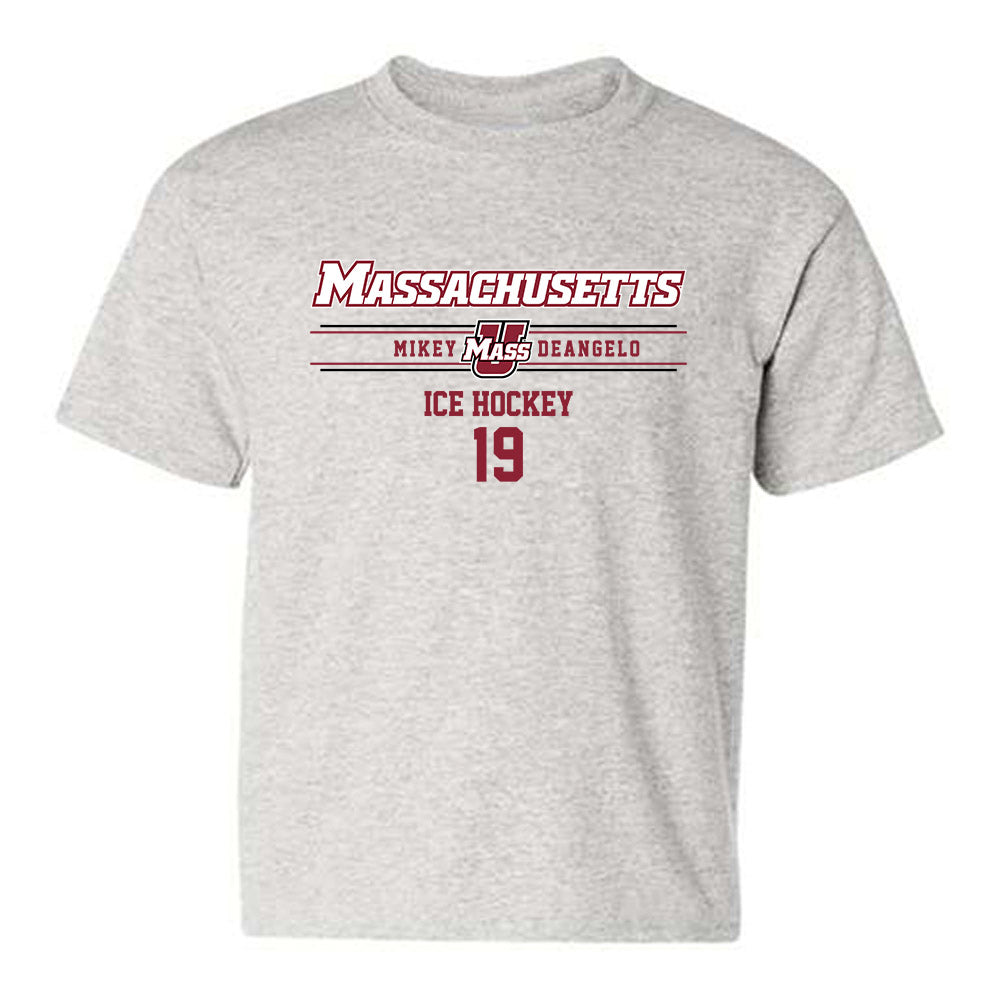 UMass - NCAA Men's Ice Hockey : Mikey DeAngelo - Classic Fashion Shersey Youth T-Shirt-0
