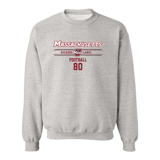 UMass - NCAA Football : Ricardo LaBoy - Classic Fashion Shersey Crewneck Sweatshirt-0
