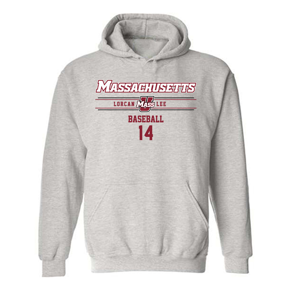 UMass - NCAA Baseball : Lorcan Lee - Classic Fashion Shersey Hooded Sweatshirt-0