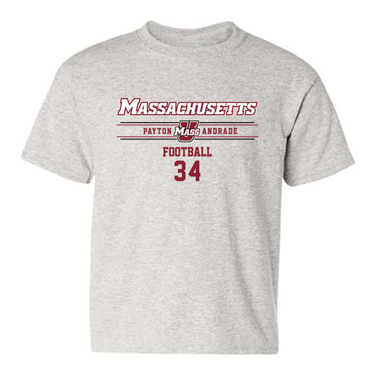 UMass - NCAA Football : Payton Andrade - Classic Fashion Shersey Youth T-Shirt-0