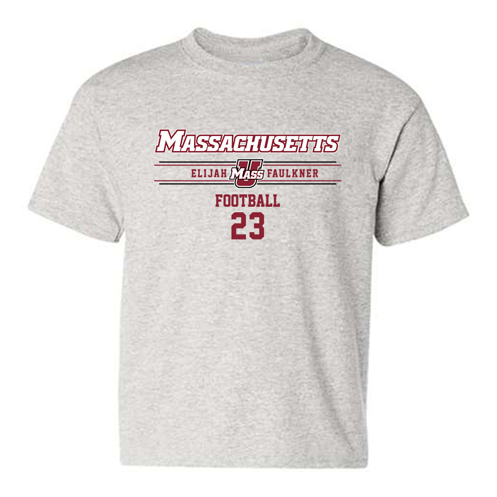 UMass - NCAA Football : Elijah Faulkner - Classic Fashion Shersey Youth T-Shirt-0