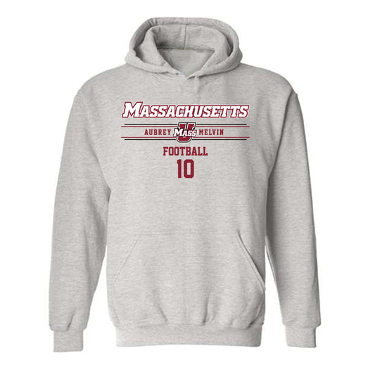 UMass - NCAA Football : Aubrey Melvin - Classic Fashion Shersey Hooded Sweatshirt-0