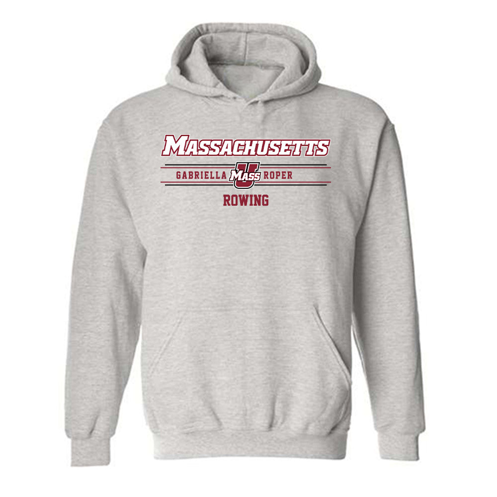 UMass - NCAA Women's Rowing : Gabriella Roper - Classic Fashion Shersey Hooded Sweatshirt-0