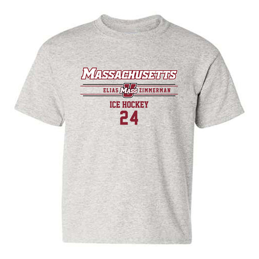 UMass - NCAA Men's Ice Hockey : Elias Zimmerman - Classic Fashion Shersey Youth T-Shirt-0