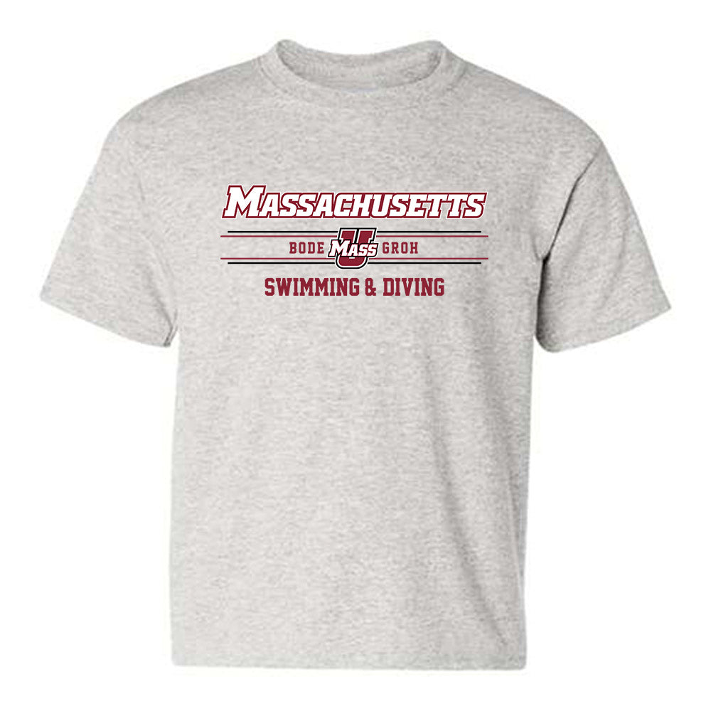 UMass - NCAA Men's Swimming & Diving : Bode Groh - Classic Fashion Shersey Youth T-Shirt-0