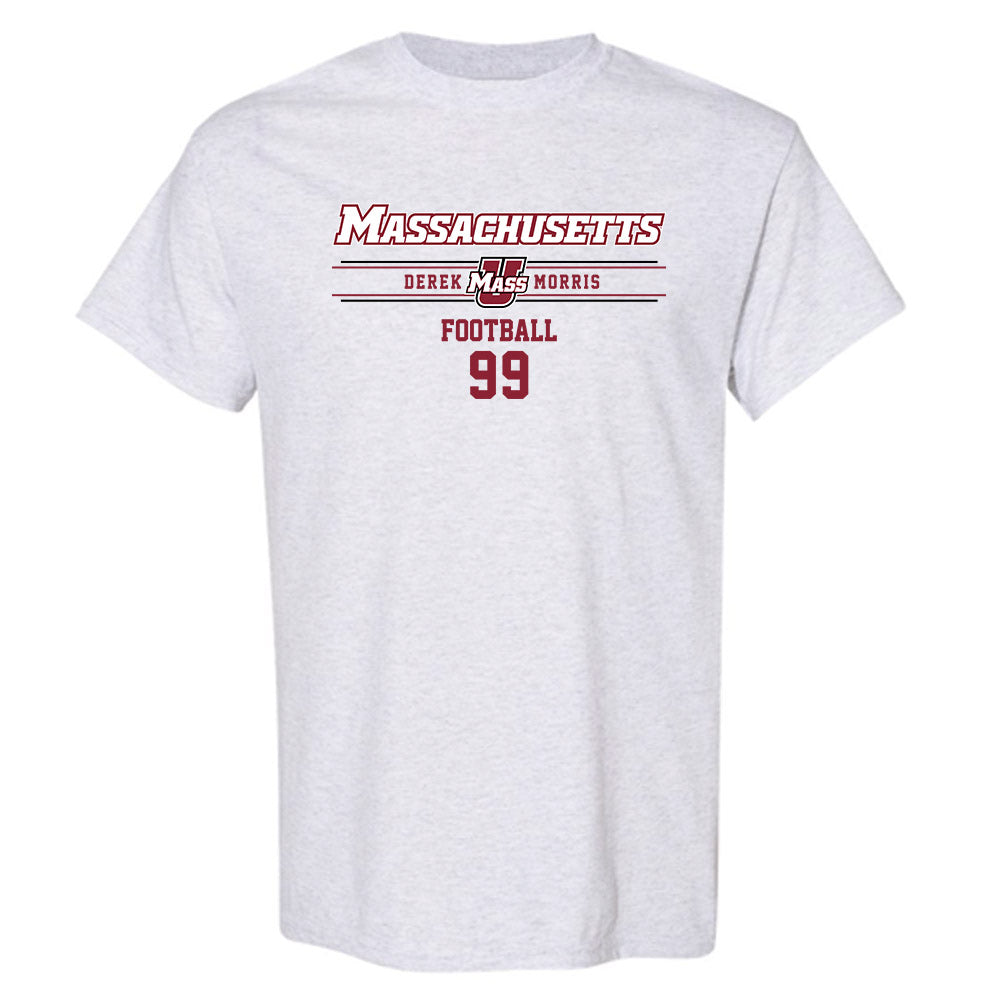 UMass - NCAA Football : Derek Morris - Classic Fashion Shersey T-Shirt-0