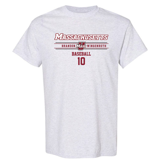 UMass - NCAA Baseball : Brandon Wingenroth - Classic Fashion Shersey T-Shirt-0