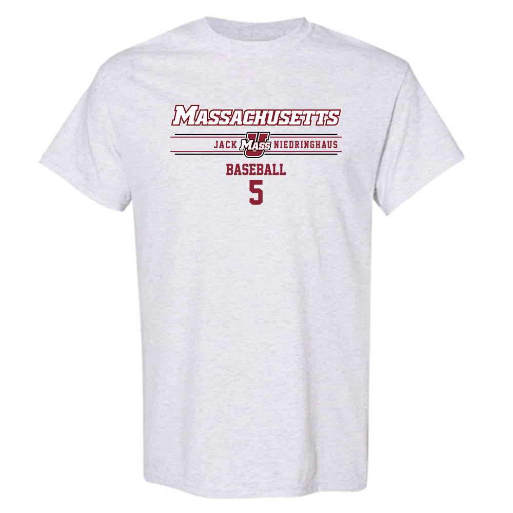 UMass - NCAA Baseball : Jack Niedringhaus - Classic Fashion Shersey T-Shirt-0