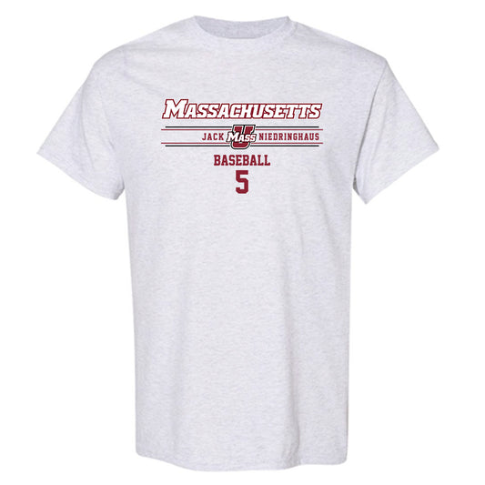 UMass - NCAA Baseball : Jack Niedringhaus - Classic Fashion Shersey T-Shirt-0