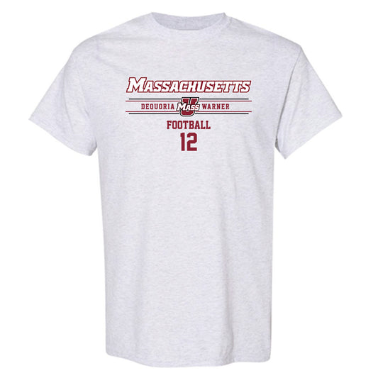UMass - NCAA Football : Dequoria Warner - Classic Fashion Shersey T-Shirt-0