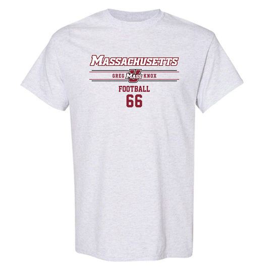 UMass - NCAA Football : Greg Knox - Classic Fashion Shersey T-Shirt-0