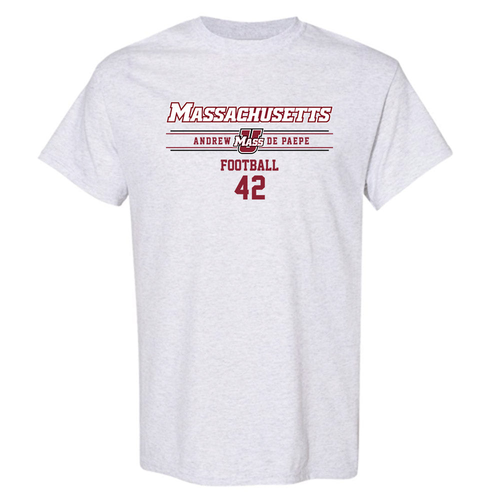 UMass - NCAA Football : Andrew De Paepe - Classic Fashion Shersey T-Shirt-0