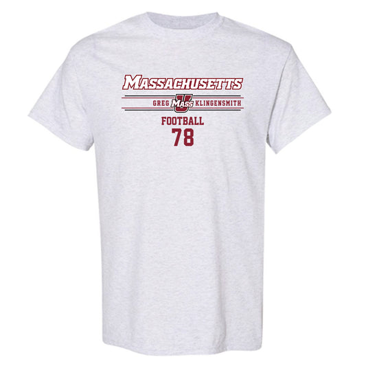 UMass - NCAA Football : Greg Klingensmith - Classic Fashion Shersey T-Shirt-0