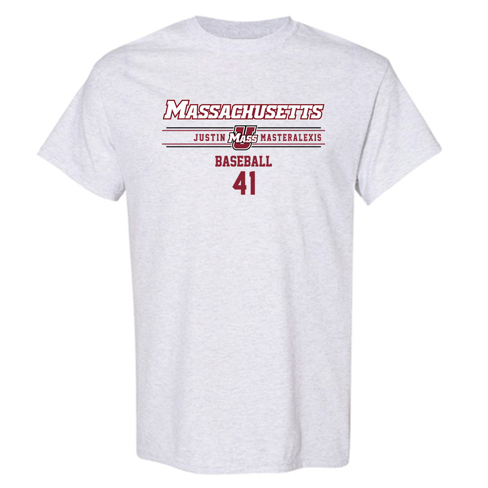UMass - NCAA Baseball : Justin Masteralexis - Classic Fashion Shersey T-Shirt-0
