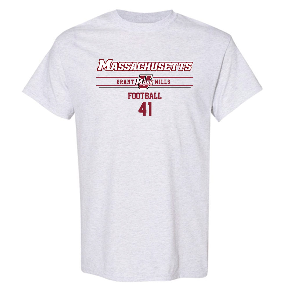 UMass - NCAA Football : Grant Mills - Classic Fashion Shersey T-Shirt-0