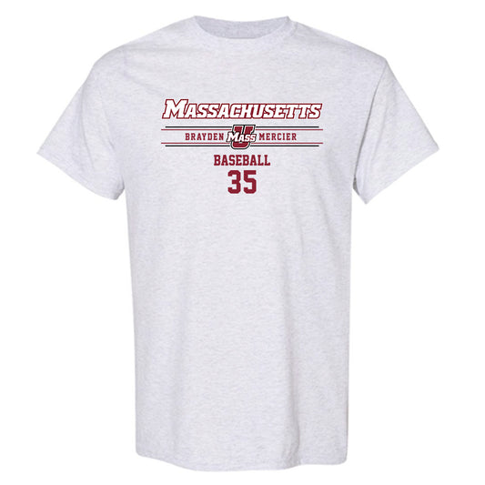 UMass - NCAA Baseball : Brayden Mercier - Classic Fashion Shersey T-Shirt-0