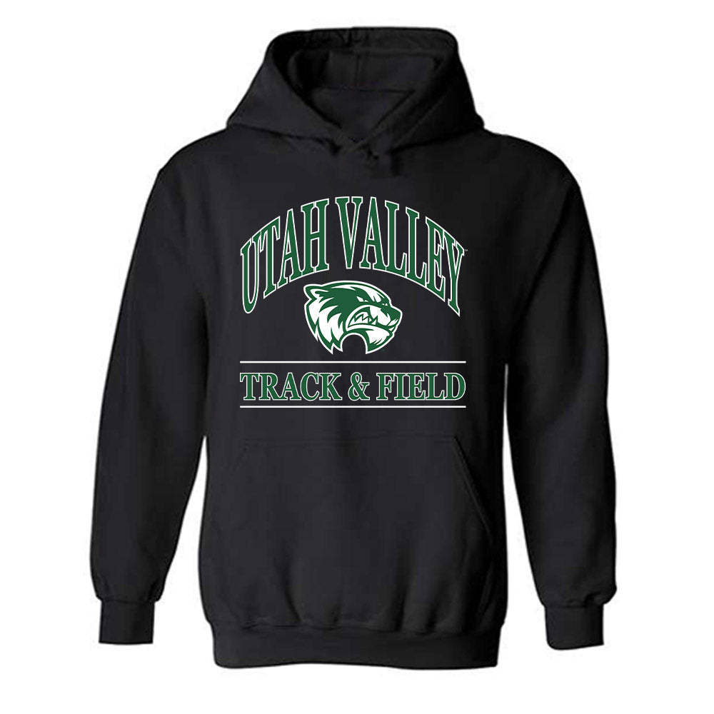 Utah Valley - NCAA Men's Track & Field : Landon Hart - Classic Fashion Shersey Hooded Sweatshirt-0