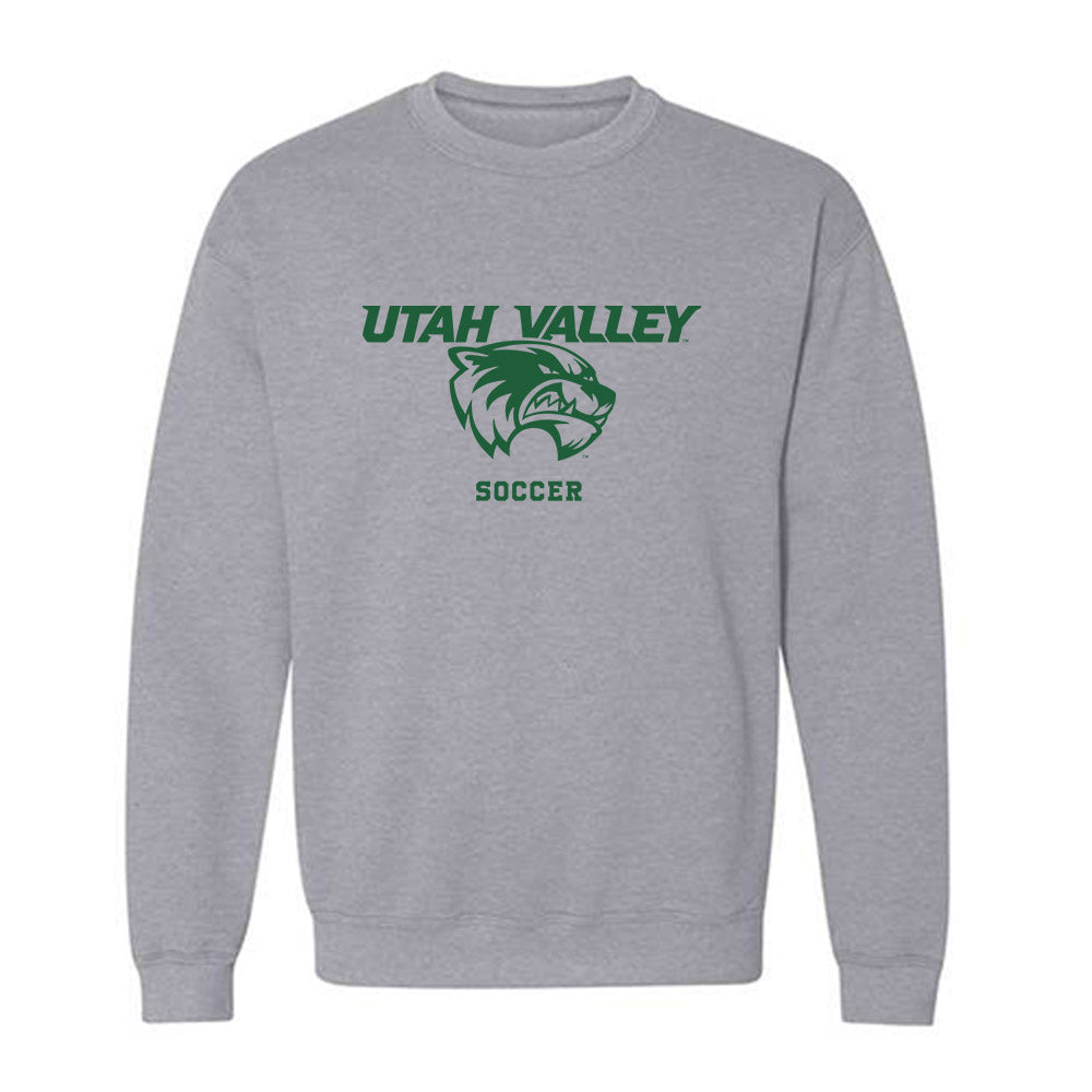Utah Valley - NCAA Men's Soccer : nil Grau - Classic Fashion Shersey Crewneck Sweatshirt-0