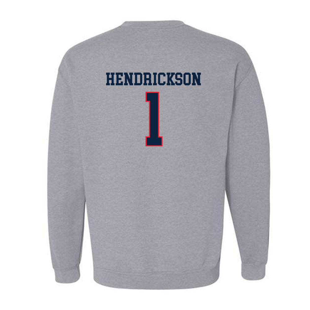 UConn - NCAA Men's Ice Hockey : Kam Hendrickson - Classic Shersey Crewneck Sweatshirt-1