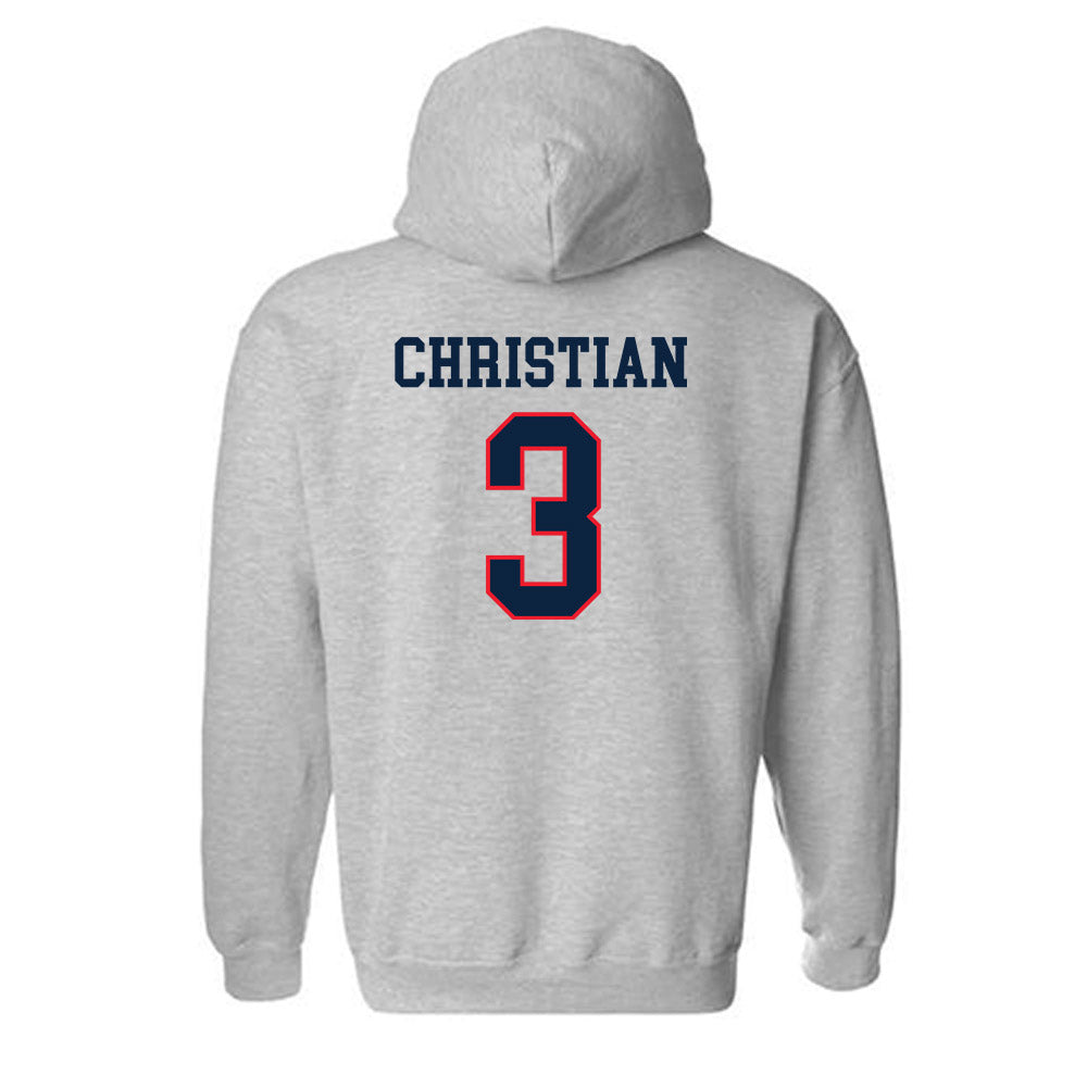 UConn - NCAA Football : Kenji Christian - Classic Shersey Hooded Sweatshirt-1