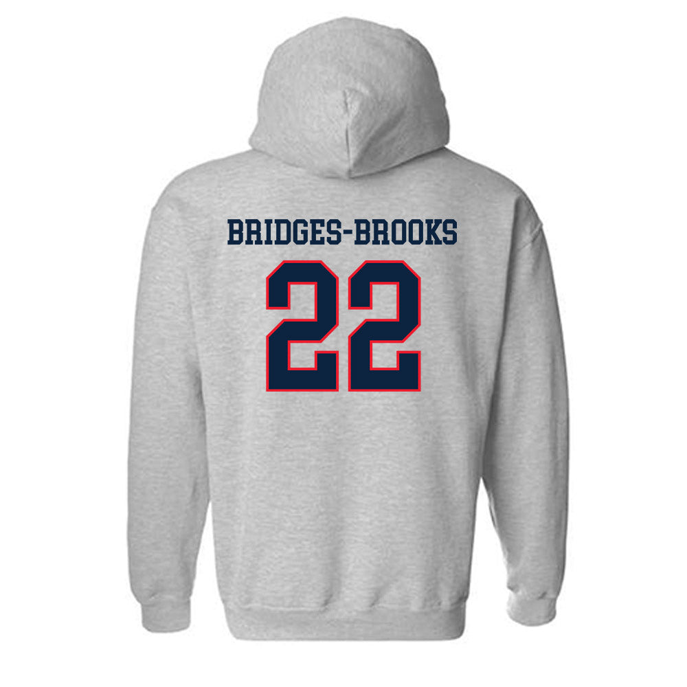 UConn - NCAA Football : Axavier Bridges-Brooks - Classic Shersey Hooded Sweatshirt-1