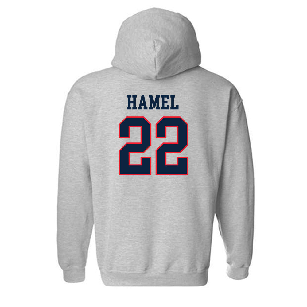 UConn - NCAA Men's Soccer : Johan Hamel - Classic Shersey Hooded Sweatshirt-1