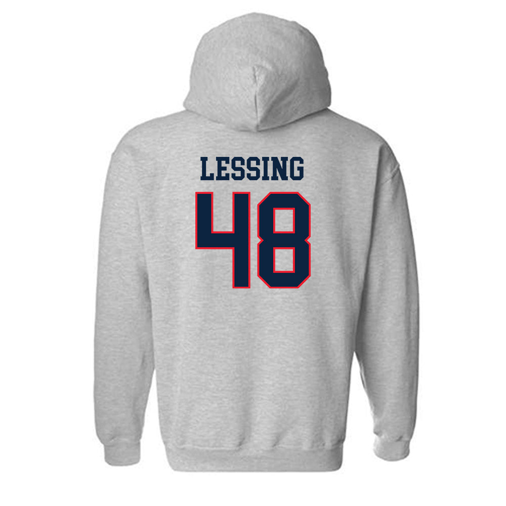UConn - NCAA Baseball : Justin Lessing - Classic Shersey Hooded Sweatshirt-1