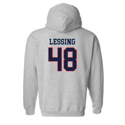 UConn - NCAA Baseball : Justin Lessing - Classic Shersey Hooded Sweatshirt-1