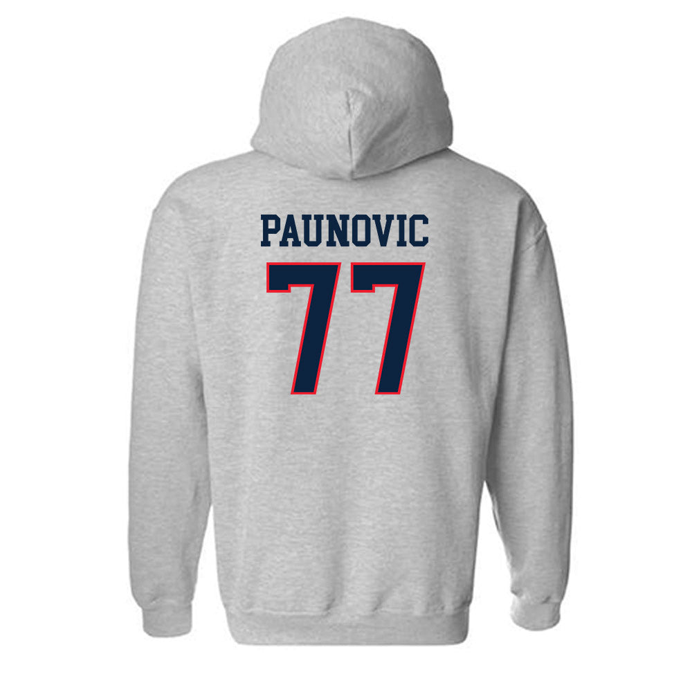 UConn - NCAA Men's Basketball : Uros Paunovic - Classic Shersey Hooded Sweatshirt-1