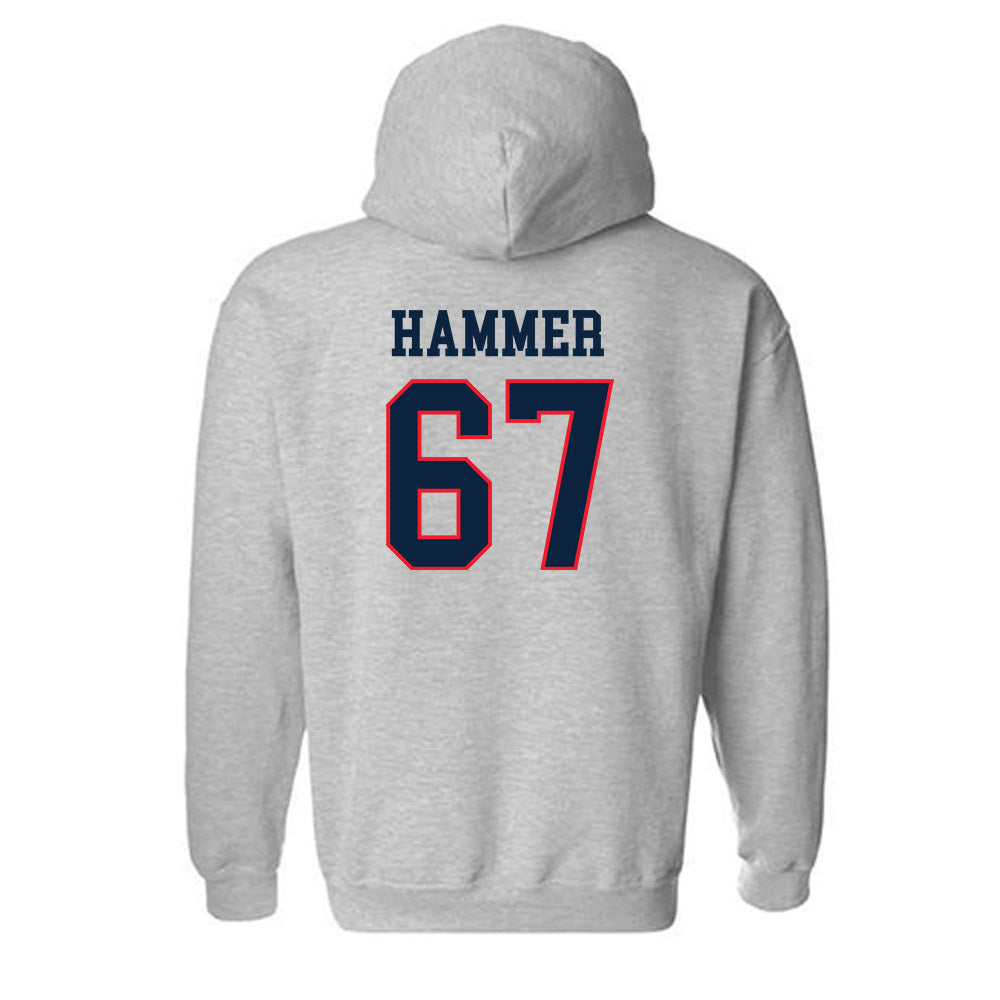 UConn - NCAA Football : Hannes Hammer - Classic Shersey Hooded Sweatshirt-1