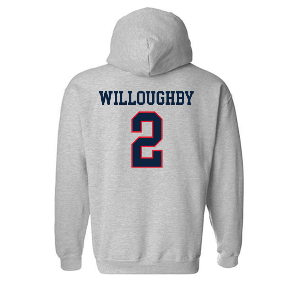 UConn - NCAA Football : Jediyah Willoughby - Classic Shersey Hooded Sweatshirt-1