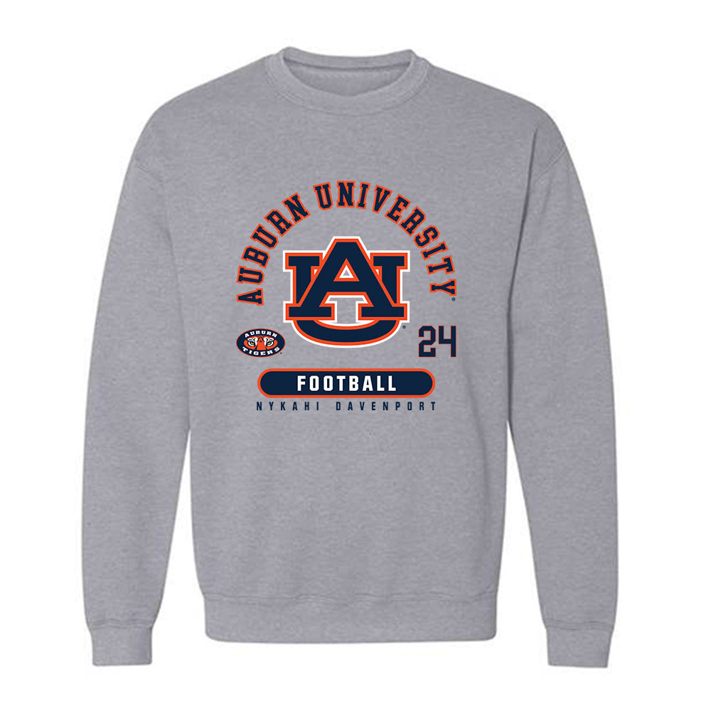 Auburn - NCAA Football : Nykahi Davenport - Classic Fashion Shersey Crewneck Sweatshirt-0