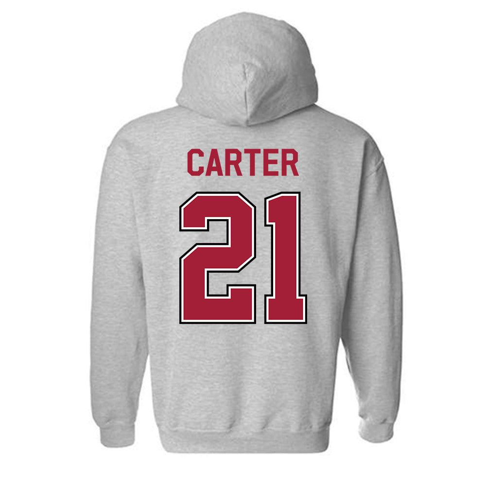 Arkansas - NCAA Softball : Ava Carter - Classic Fashion Shersey Hooded Sweatshirt-1