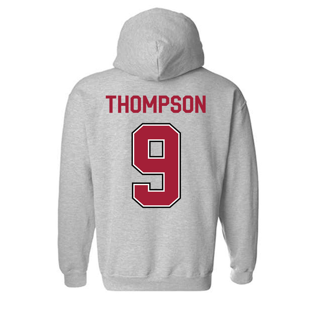 Arkansas - NCAA Men's Basketball : Davion Thompson - Classic Fashion Shersey Hooded Sweatshirt-1