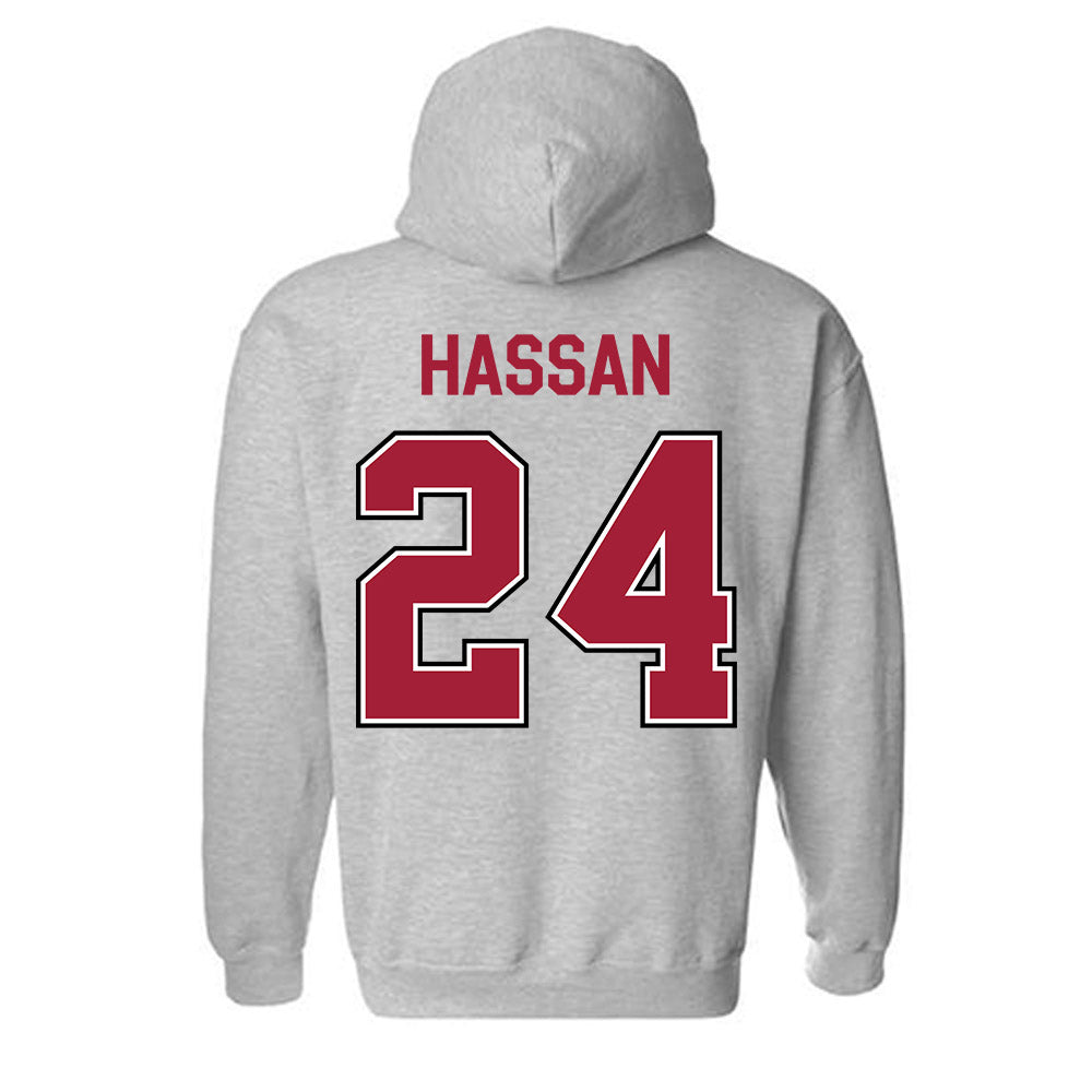 Arkansas - NCAA Women's Basketball : Aisha Hassan - Classic Fashion Shersey Hooded Sweatshirt-1