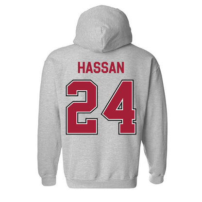 Arkansas - NCAA Women's Basketball : Aisha Hassan - Classic Fashion Shersey Hooded Sweatshirt-1