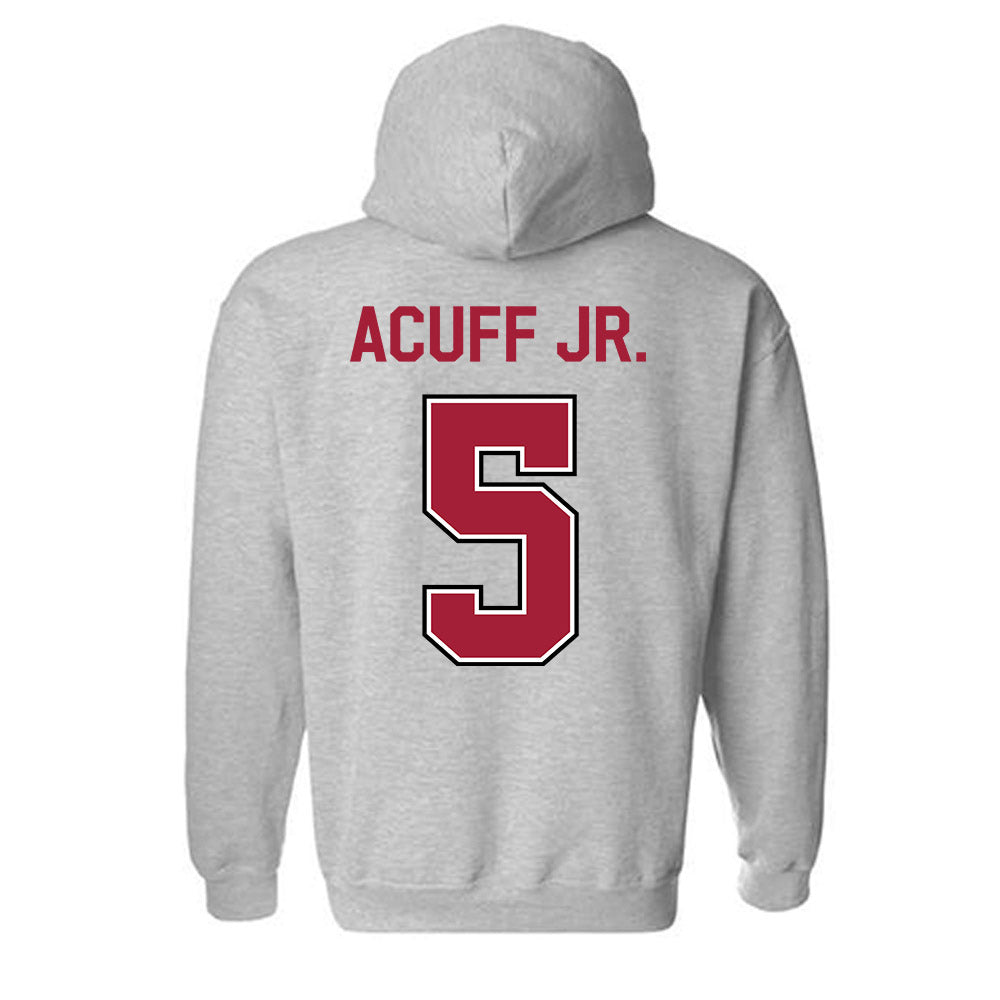 Arkansas - NCAA Men's Basketball : Darius Acuff Jr. - Classic Fashion Shersey Hooded Sweatshirt-1