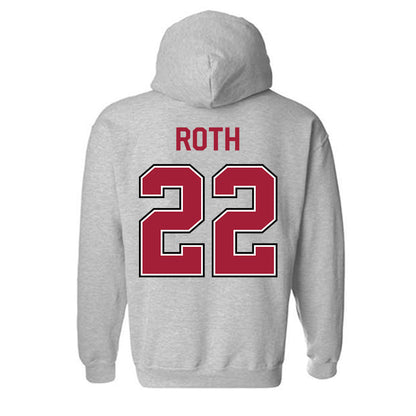 Arkansas - NCAA Women's Volleyball : Ava Roth - Classic Fashion Shersey Hooded Sweatshirt-1