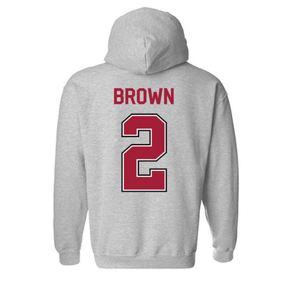 Arkansas - NCAA Men's Basketball : Amere Brown - Classic Fashion Shersey Hooded Sweatshirt-1