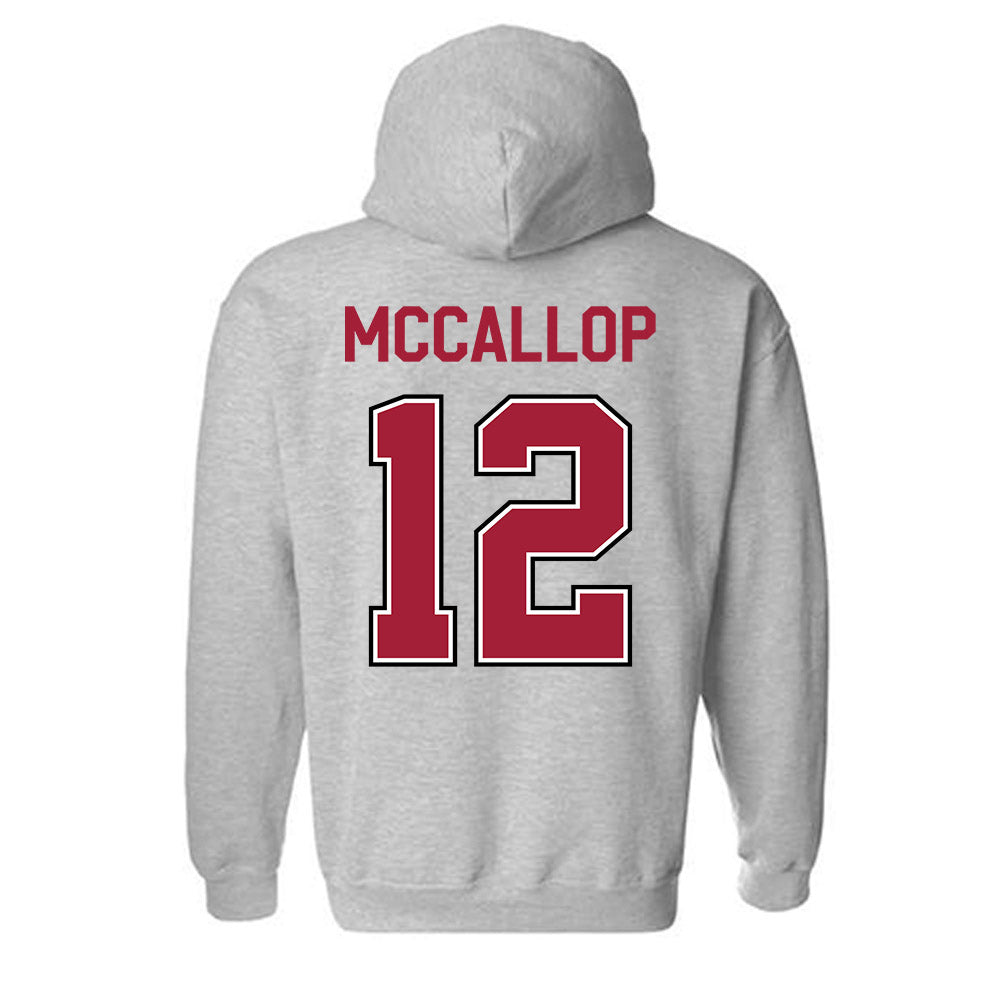 Arkansas - NCAA Women's Basketball : Grace McCallop - Classic Fashion Shersey Hooded Sweatshirt-1